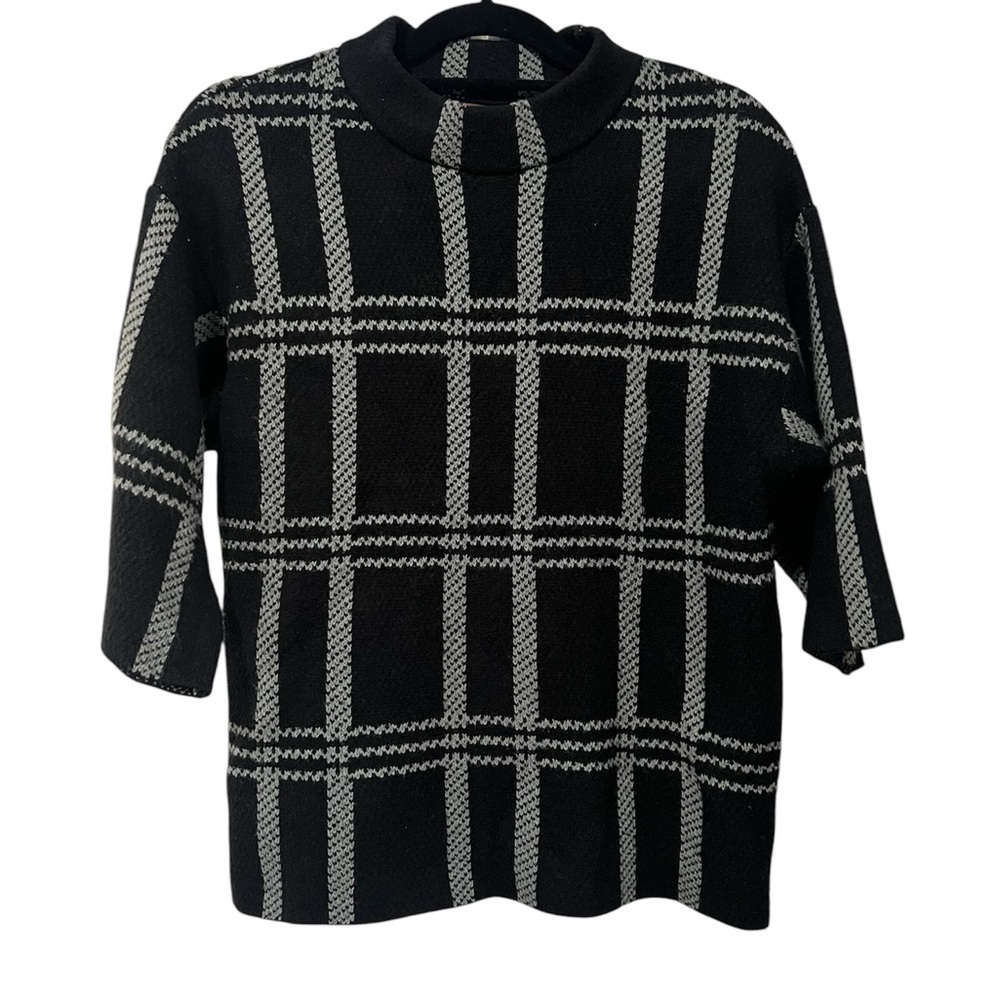 Belldini 3/4 Sleeve Black Sweater Top (Size S)